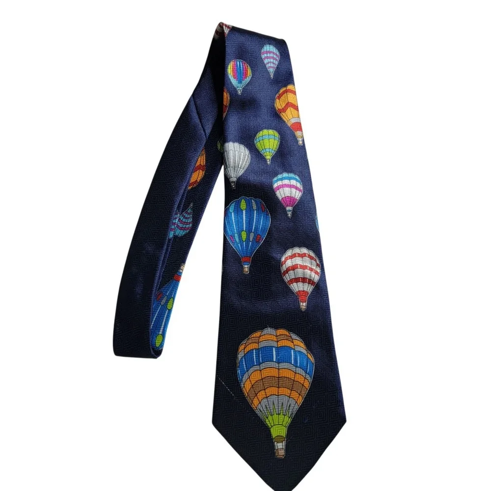 Vintage 1997 Hot Air Balloons ETMC Tie Polyester **flaw**